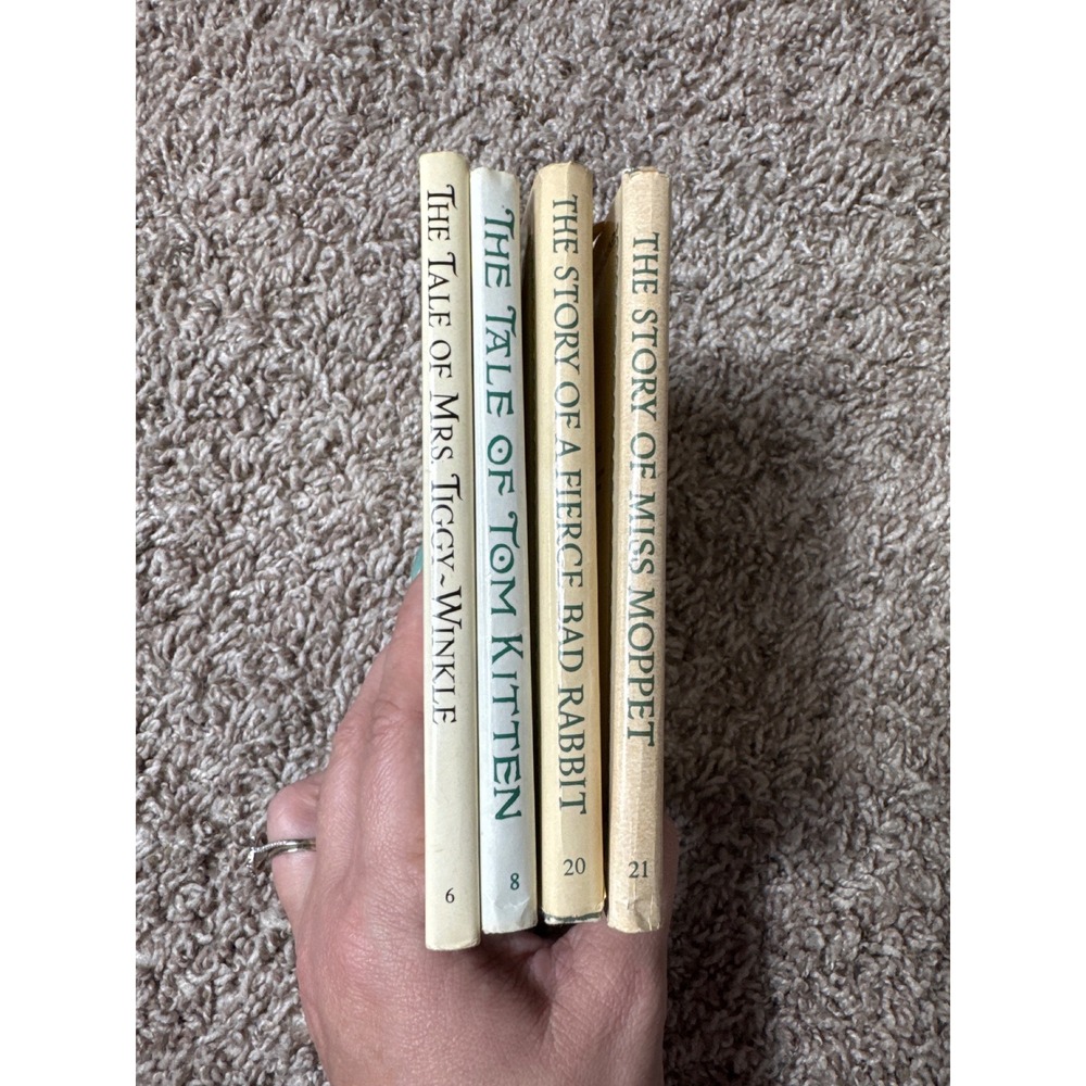 Beatrix Potter Vintage Book Lot F Warne Co Tales #6, #8, #20 and #21